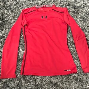 Under Armour Boys Red Long Sleeve Jersey